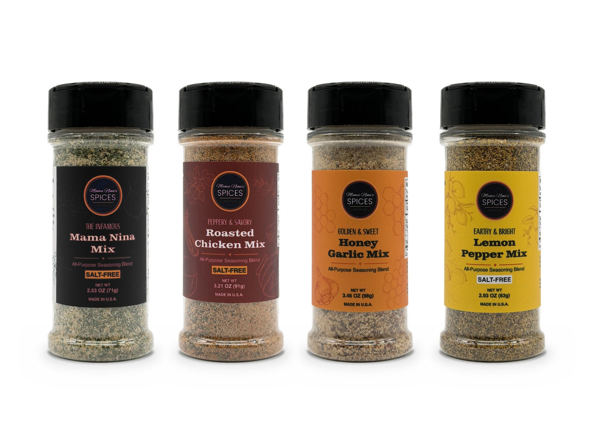 All four blends in 5.5 oz jars