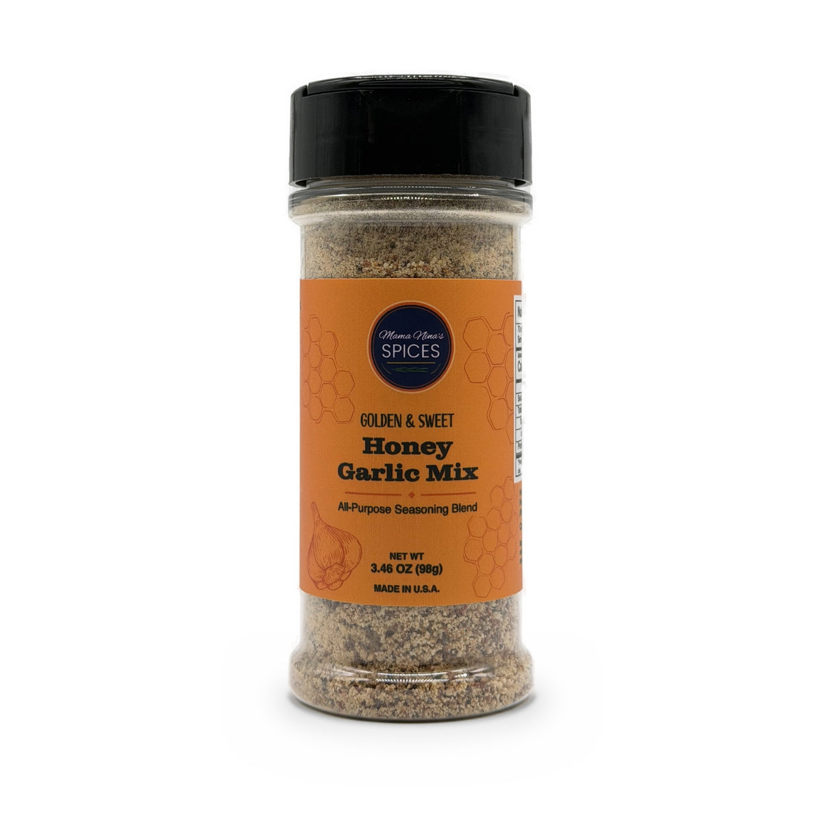 Honey Garlic Mix 5.5 oz jar, front label