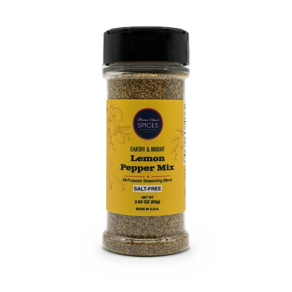 Lemon Pepper Mix 5.5 oz jar, front label