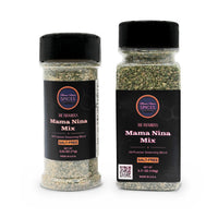 Mama Nina Mix 5.5 oz jar and 9.5 oz bottle standing side by side